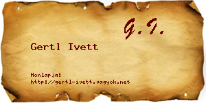 Gertl Ivett névjegykártya